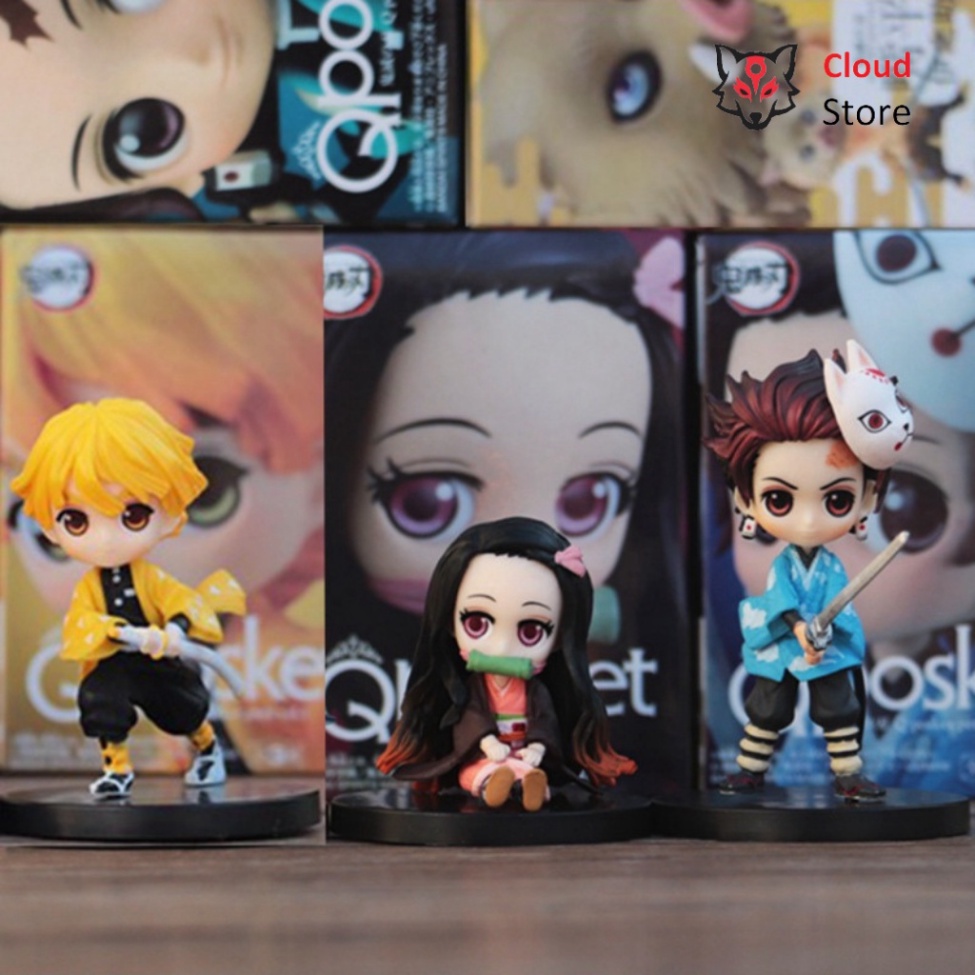 Kimetsu No Yaiba, mô hình thanh gươm diệt quỷ CLOUD STORE Tanjirou, Nezuko, Zenitsu, Giyuu, figure anime chính hãng