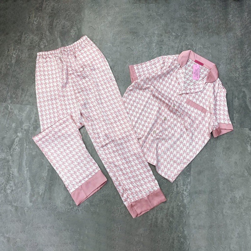 Bộ pijama tay cộc quần dài hoạ tiết siêu xinh