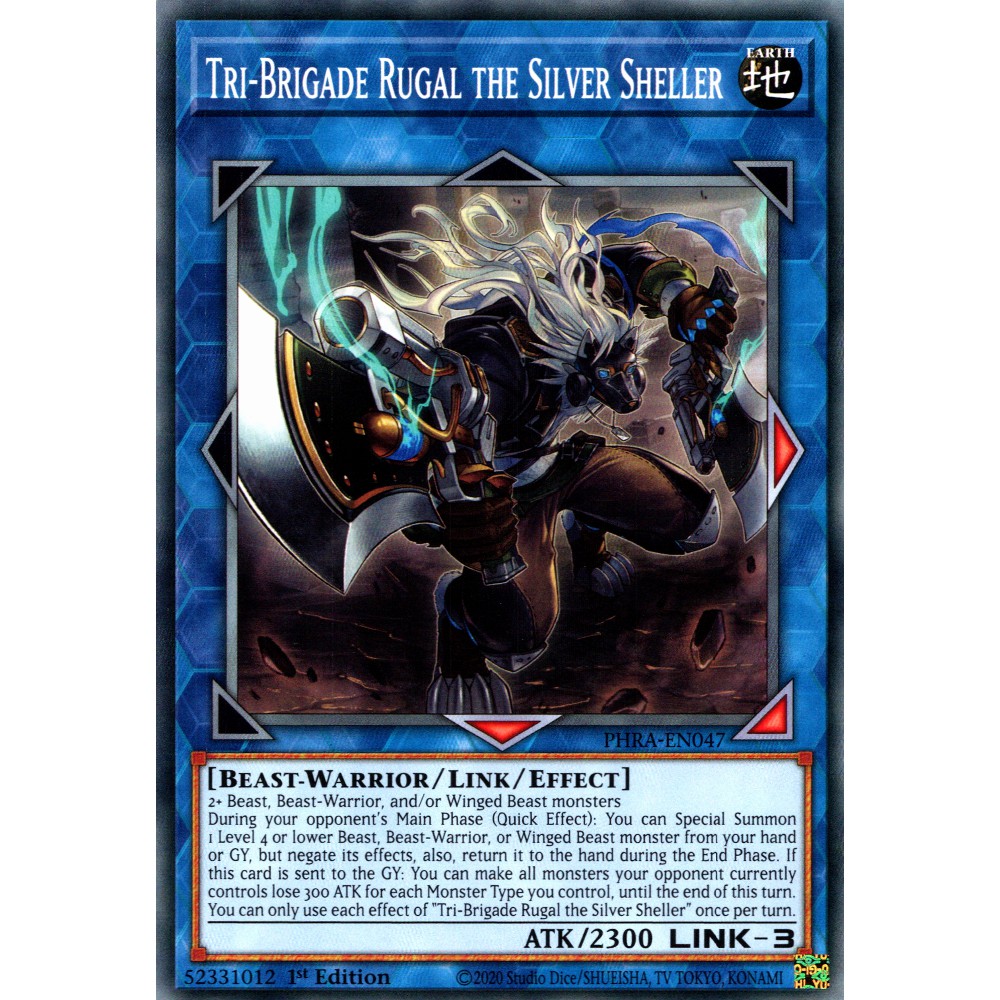 Lá bài thẻ bài Yugioh PHRA-EN047 - Tri-Brigade Rugal the Silver Sheller