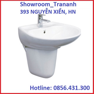 Chậu lavabo toto lt300c/lht300cr treo tường, chậu rửa mặt toto chân lửng.