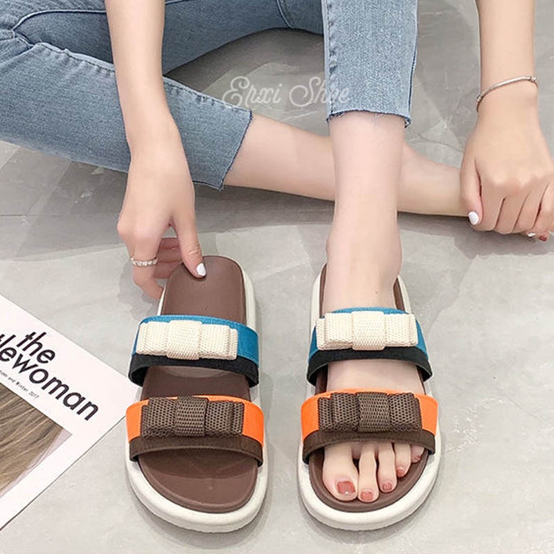 Oeggeo shop Dép Đế Dày Dệt Thoi Đơn Giản Cho Nữ Cửa Hàng Oegeo