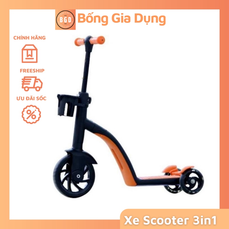 Xe Đạp, Xe Scooter, Xe Biến Hình  3 in1 Cho Bé Chính Hãng Bảo Hành 1 Năm