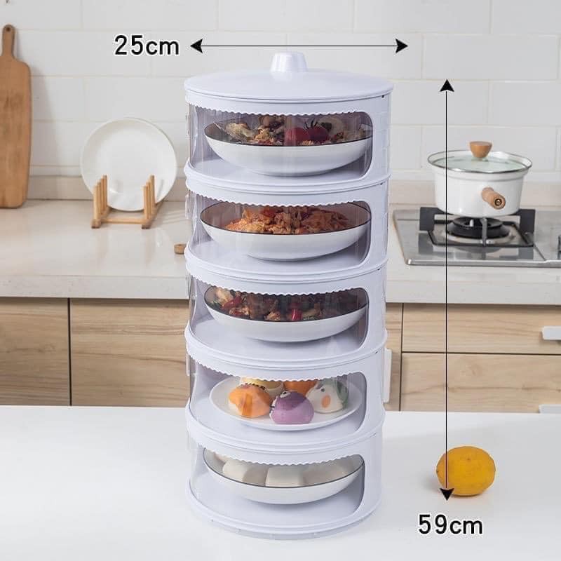 LỒNG BÀN GIỮ NHIỆT 5 TẦNG CÓ THỂ THÁO RỜI MÀU XANH