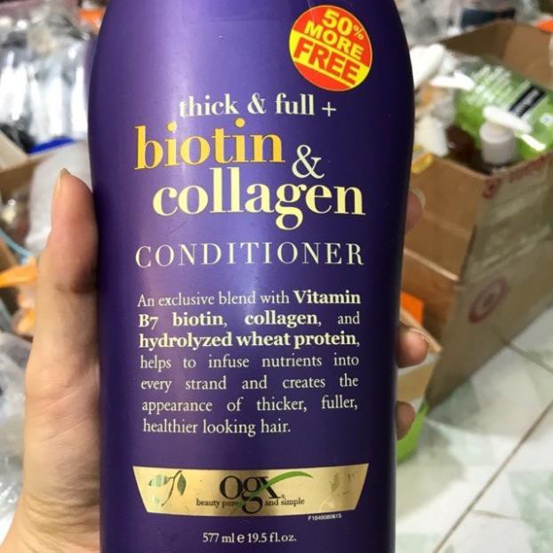 Dầu Gội Xả Biotin Collagen [Hàng Chính Hãng] Chống Rụng Tóc Và Kích Thích Mọc Tóc Nhanh, Hương Thơm Dịu, 577ml | BigBuy360 - bigbuy360.vn