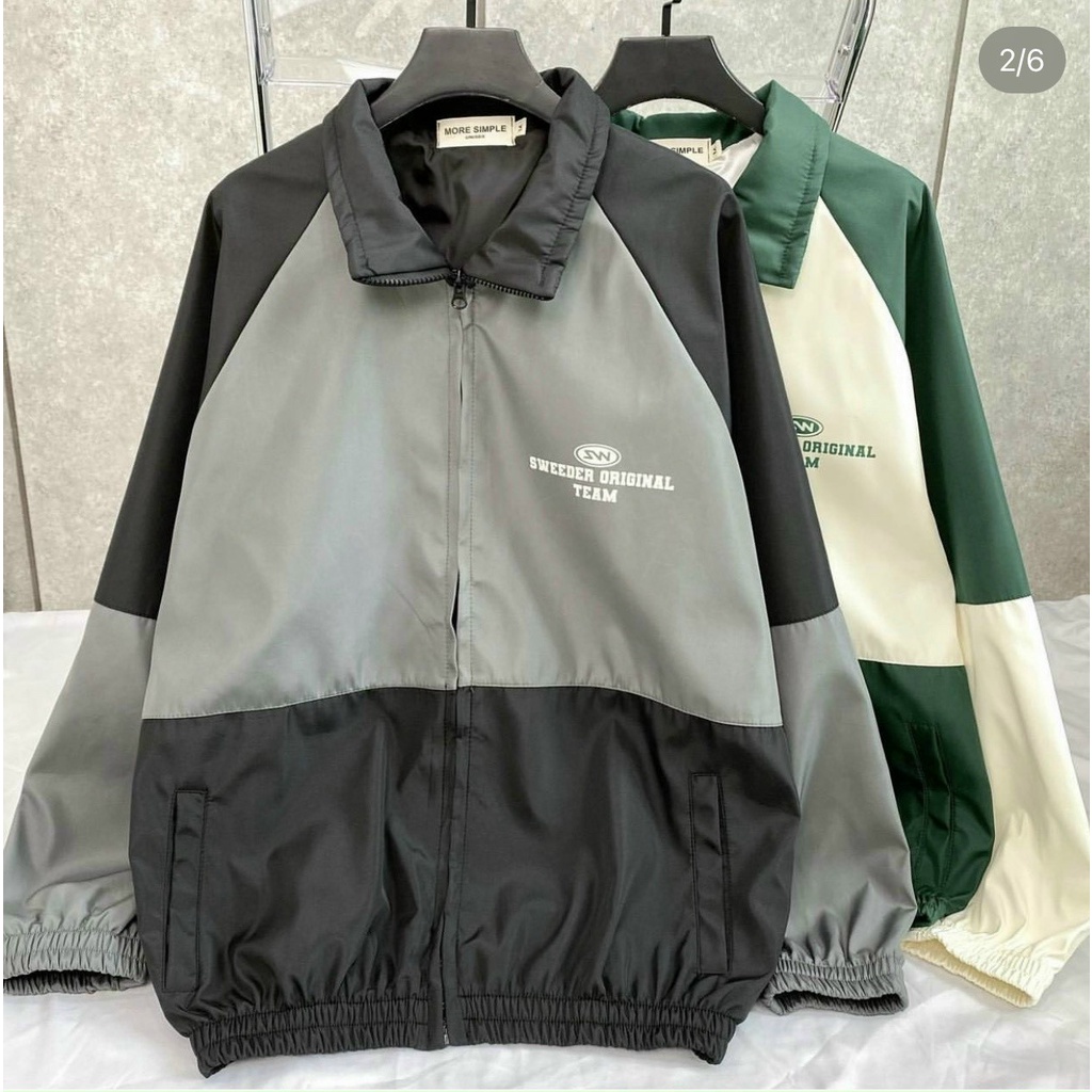 Áo Khoác Bomber Dù SWEEDER ORIGINAL Nam Nữ Ulzzang Unisex Kiểu Bóng Chày Form Rộng 2 Lớp GOVA