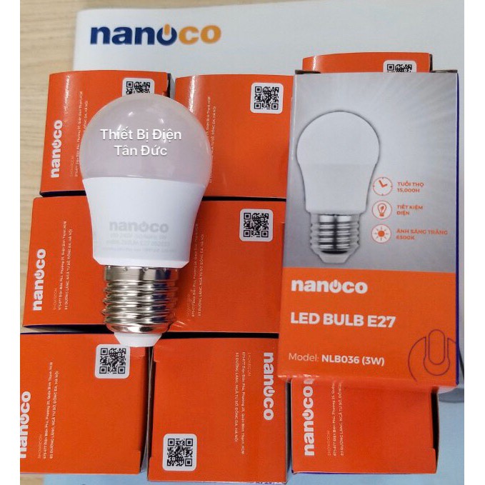 Bóng Nấm Led Bulb 3W E27 NLB033  Nanoco- Panasonic Ánh Sáng Vàng