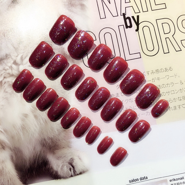 Set 24 móng tay giả FOREVERLILY thiết kế thời trang kèm keo dán tập gắn móng tiện dụng