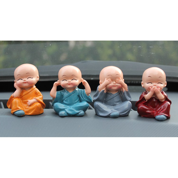 TƯỢNG 4 CHÚ TIỂU TỨ KHÔNG trang trí bàn làm việc, tủ kính, xe hơi, làm quà tặng độc - Dungcugiadinh