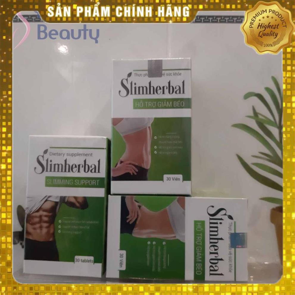 VIÊN UỐNG GIẢM CÂN SLIM HERBAL - Giảm Cân An Toàn Hiệu Quả Không Gây Mất Nước Mệt Mỏi - CHÍNH HÃNG HỘP 30 VIÊN