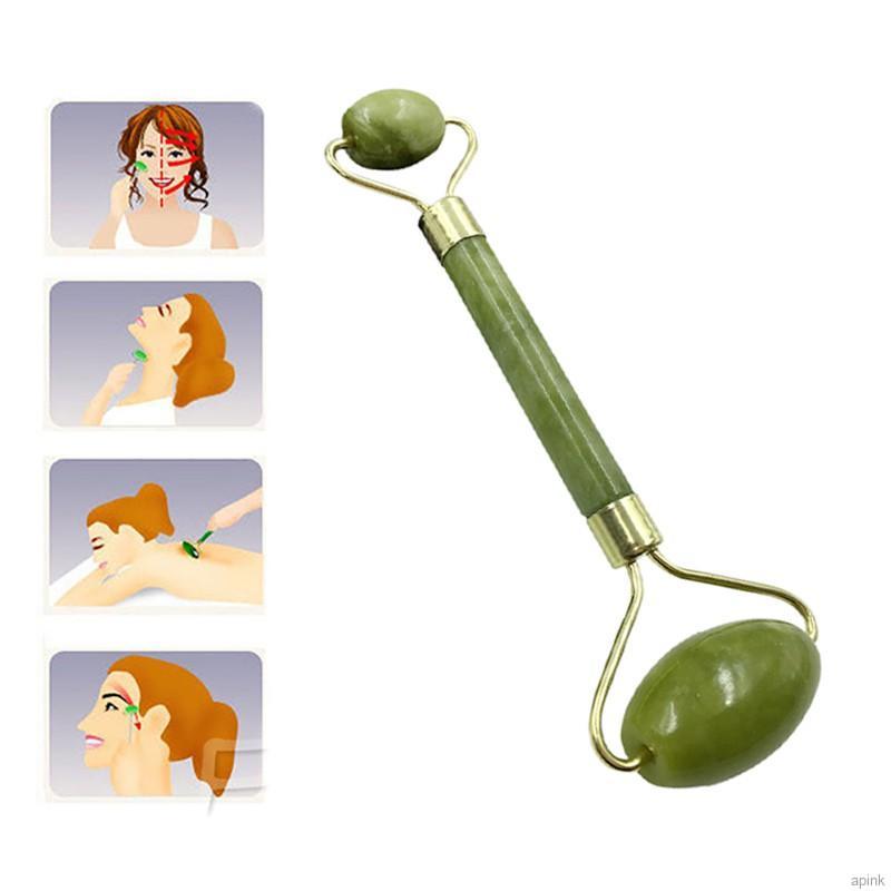 [Hàng mới về] Cây lăn mát xa gua sha ngọc bích tự nhiên chăm sóc sức khỏe làm đẹp da