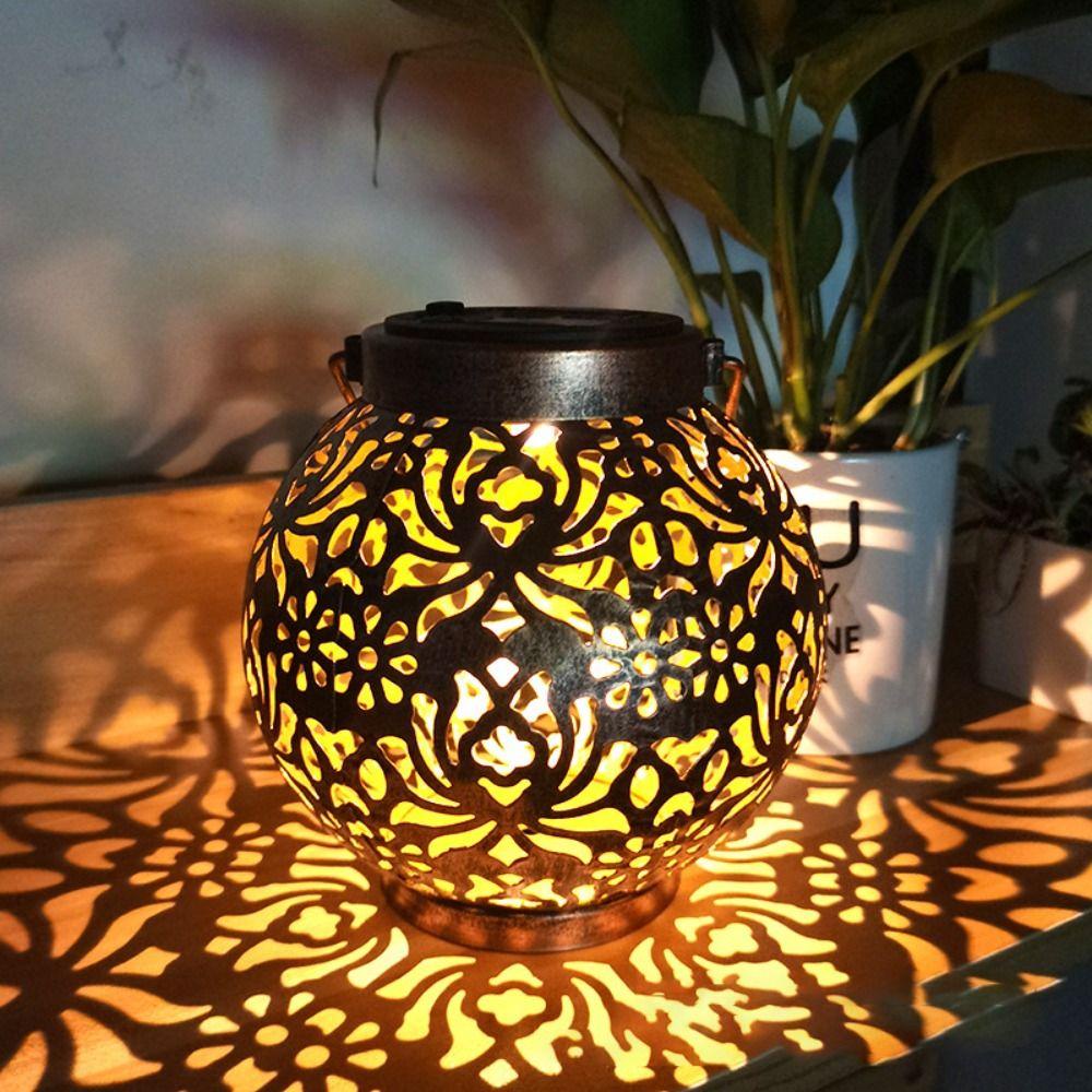 YIYU Đèn Lồng Năng Lượng Mặt Trời Chống Thấm Nước Chất Lượng Cao Sáng Tạo Treo Trang Trí Sân Vườn TYLER1