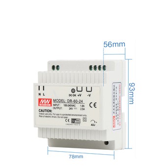 Nguồn AC-DC 12V/5A MDR-60-12 tương thích nguồn Meanwell