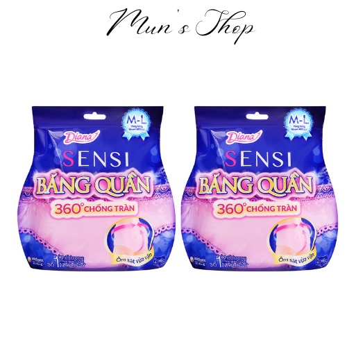 Băng vệ sinh Diana Sensi 360 Độ Chống Tràn - Bvs ban đêm Size M-L /S-M - tã người lớn dạng quần