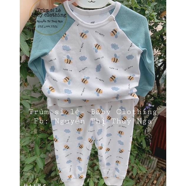 LULLABY- Bộ bé trai dài tay thu đông cao cấp chất Cotton mịn