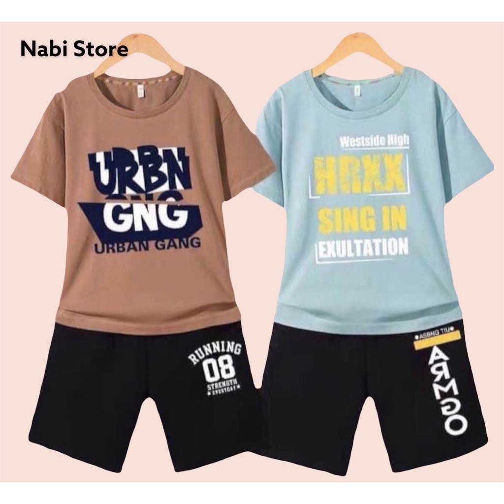 Đồ bộ bé trai. Đồ bộ hè Nabi Hàn Quốc cho bé 5-14 tuổi mã 96-97-132-133-165.