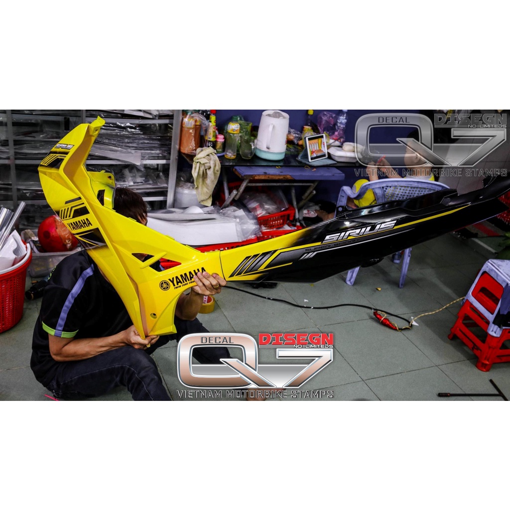 Tem Rời Sirius 110 Xanh Đen