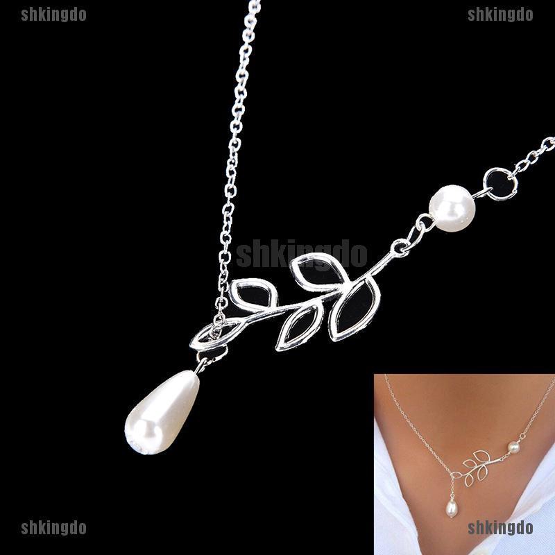 Dây chuyền ngọc trai đính đá quý thời trang