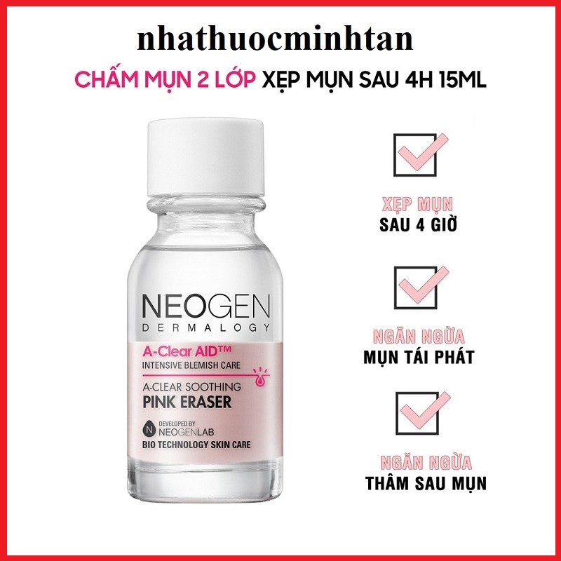 Chấm Mụn 2 Lớp Neogen Dermalogy A-Clear Aid Soothing Pink Eraser