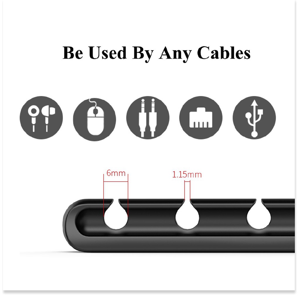 Dụng cụ cố định dây sạc 1 ĐỔI 1   Dụng cụ silicon giúp cố định 3 đầu dây sạc, dây điện CM-03 9464