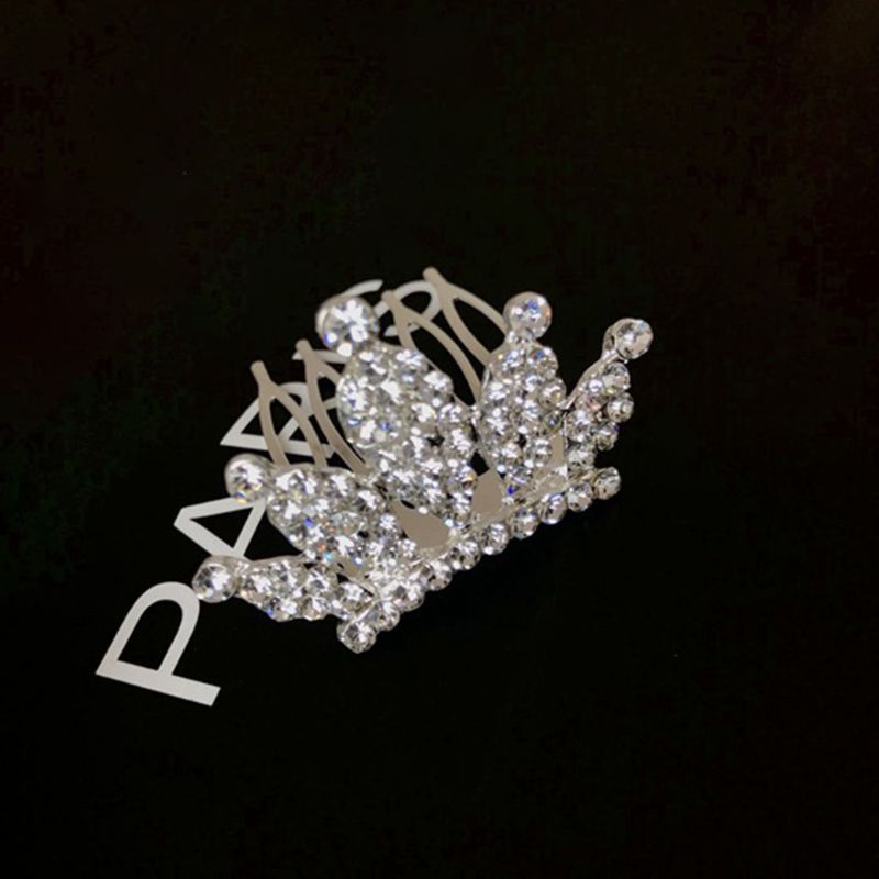 Kẹp Tóc Hình Vương Miện Đính Đá Lấp Lánh Cho Bé Gái