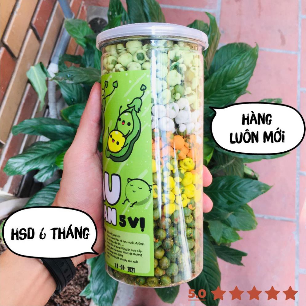 Free Ship  đậu hà lan 5 vị wasabi, phô mai, tỏi ớt, sữa, rau củ dumbum, đồ ăn vặt 450g