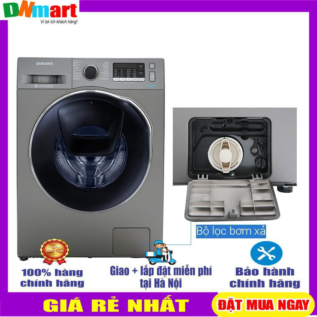 Máy giặt Samsung WD95K5410OX/SV cửa ngang, truyền động trực tiếp 9.5 kg giặt, 6 kg sấy