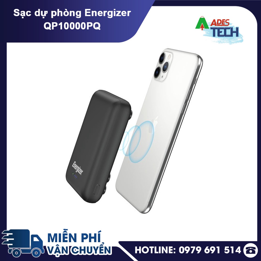 Pin dự phòng Energizer 10,000mAh QP10000PQBK - Tích hợp sạc nhanh đa nền tảng