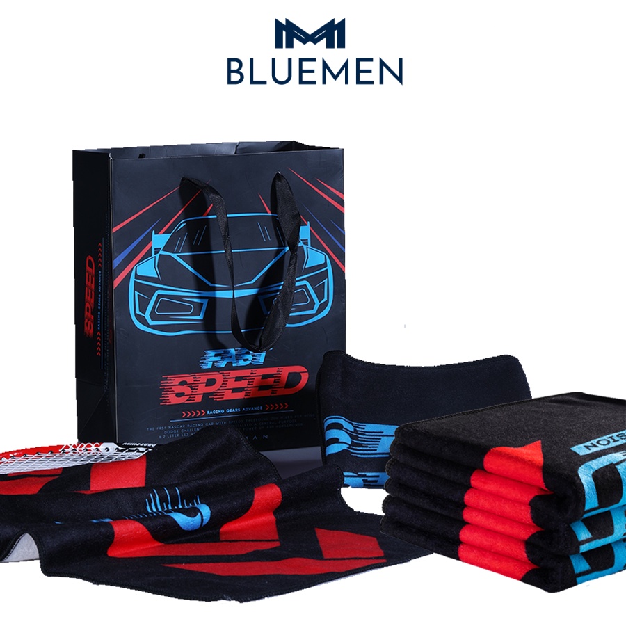 Khăn Mặt Cho Nam Blueman Phong Cách Thể Thao Năng Động - Lớp Bông mềm mại siêu thấm hút