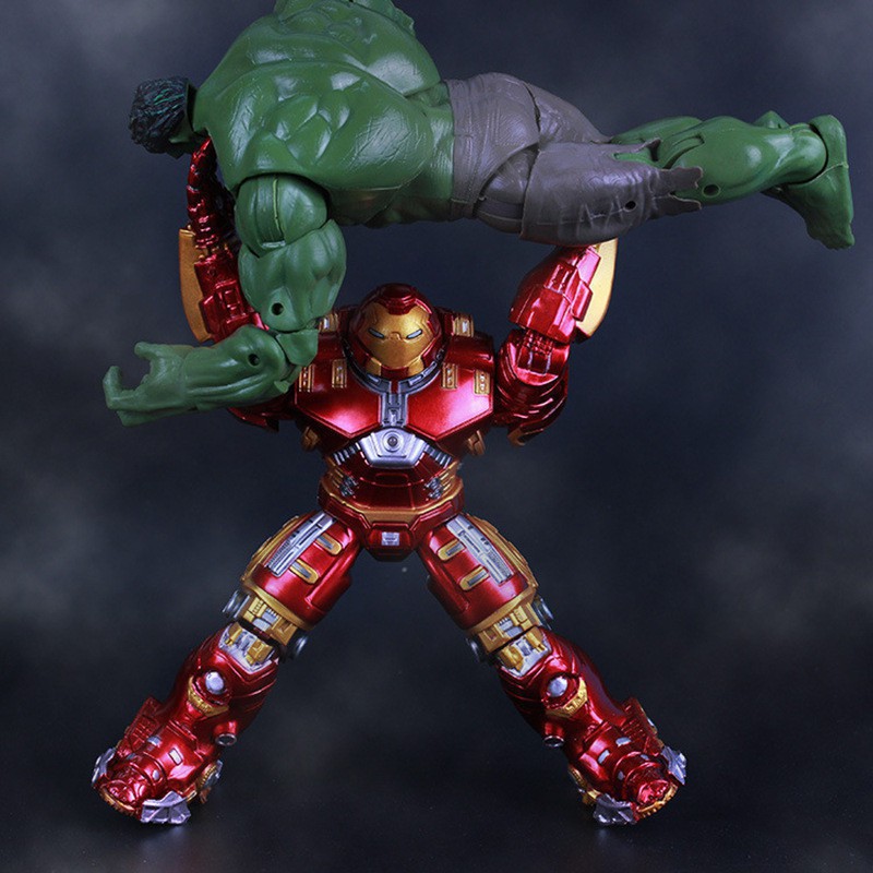 Mô Hình Iron Man Hulkbuster Cử Động Có Đèn Mark 44 Cao 18cm