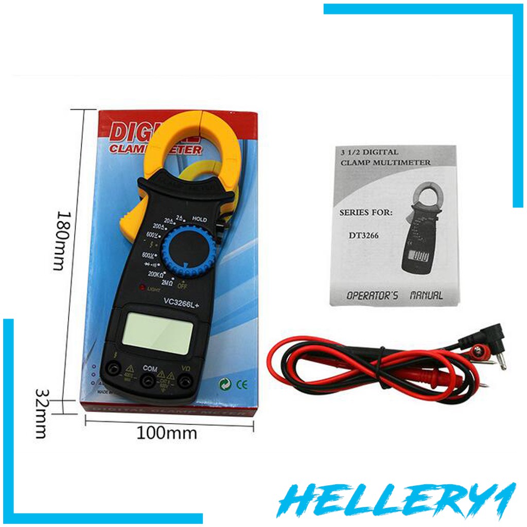 [Hellery1] Kẹp Vạn Năng Kế Kỹ Thuật Số AC DC Đo Điện Áp Ampe Kế Ampe Kế