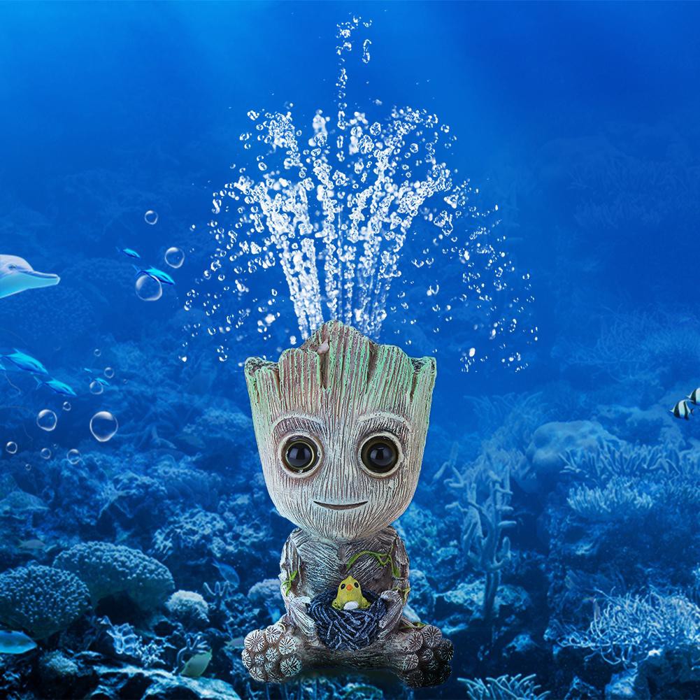 Máy bơm khí bể cá mini hình cây đường bay đáng yêu