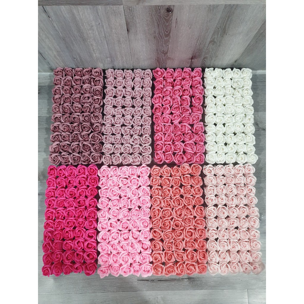 Hộp hoa hồng sáp 50 bông tone hồng