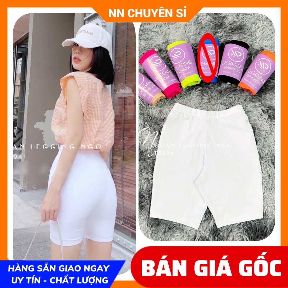 Quần thun đùi lửng Rainbow cuộn tím cho nữ chất thun co giãn lên phôm siêu ôm dáng Quần ngố nữ TS394