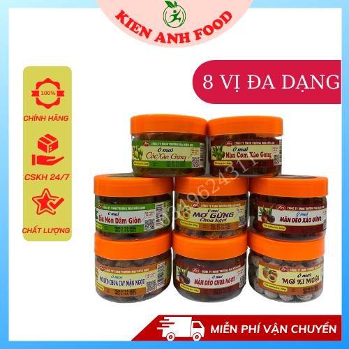 Ô mai MIX 200g Kiên Anh- Hương vị chua ngọt cay/đặc sản Hà Nội ăn vặt làm quà tặng