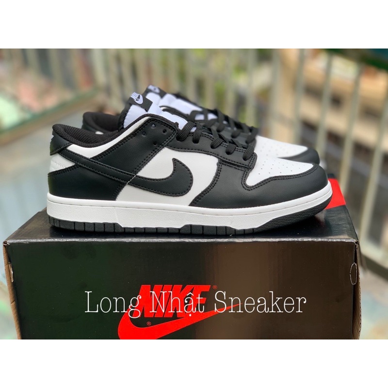 Giày Sneaker SB Dunk Đen Trắng SC Giày Thể Thao Nam Nữ Thấp Cổ Full Phụ Kiện