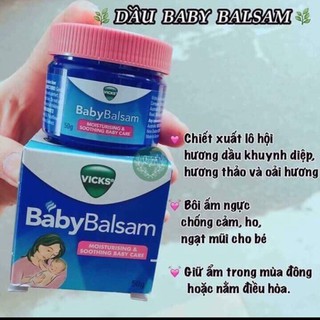 Dầu bôi ấm ngực Vicks Baby Balsam bôi ấm ngực cho bé