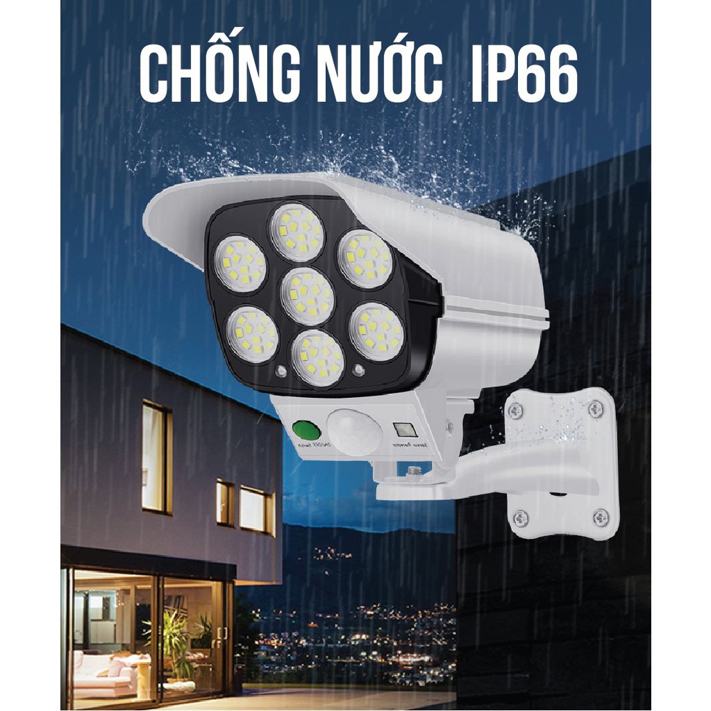 Đèn năng lượng mặt trời giả camera cảm ứng tự động bật tắt có điều khiển, đèn giả camera chống trộm | BigBuy360 - bigbuy360.vn