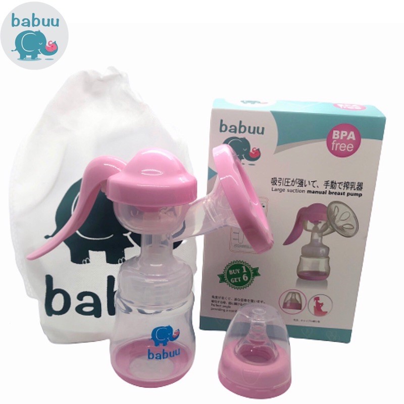 Tặng 06 túi đựng sữa mẹ - Máy hút sữa cầm tay Nhật Bản (có nấc điều chỉnh lực hút, kích sữa hiệu quả)