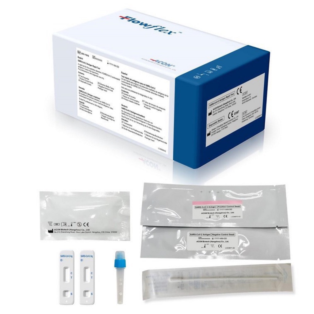 Bộ kit test nhanh covid-19. que test nhanh Flowflex Antigen Rapid kháng nguyên chính hãng Công Nghệ Mỹ