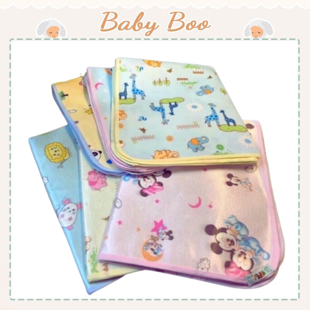 Chiếu điều hòa Mipbi chống thấm 4 mùa 2 mặt in họa tiết [ babyboo]