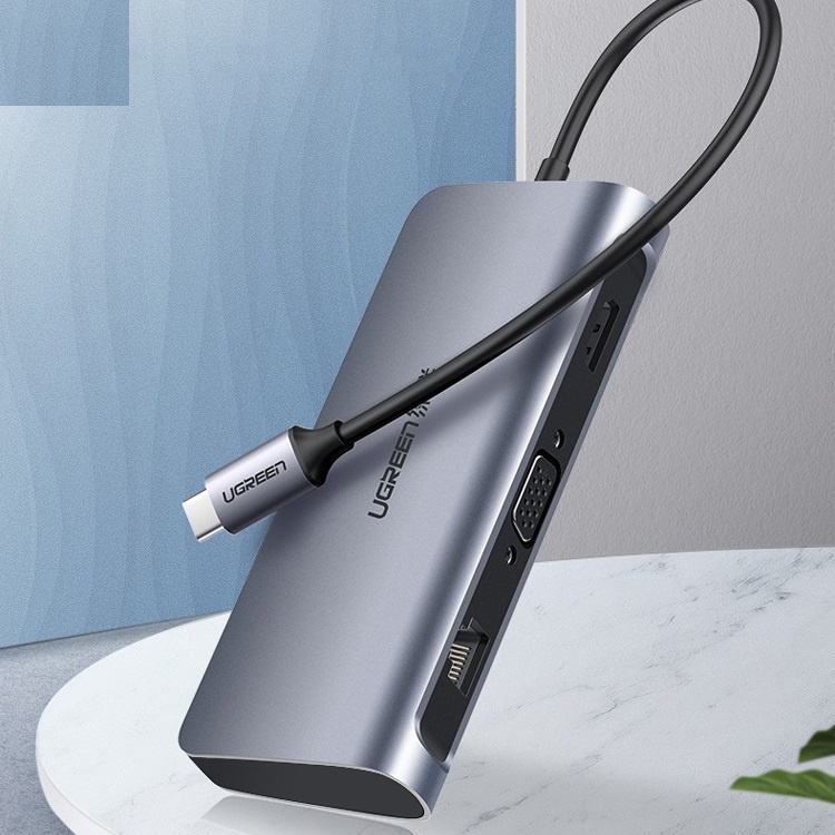 Cáp USB Type C to HDMI, VGA, Lan, USB 3.0, USB Type C chính hãng Ugreen 60557