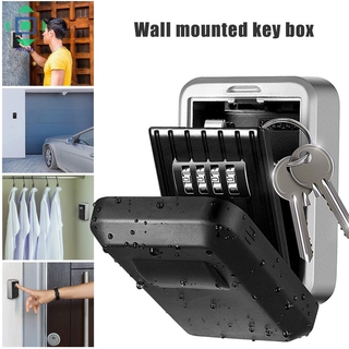 AM Wall Mounted/Padlock 4-Digit Combination Key Lock Storage Safe Security Box Home Office