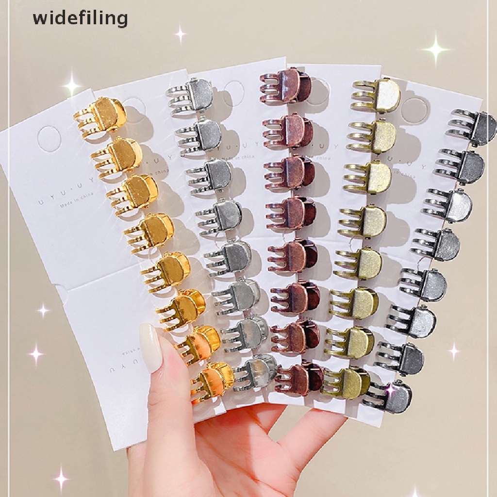 Set 5 Kẹp Tóc Càng Cua Nhỏ Bằng Kim Loại Thời Trang Cổ Điển Cho Nữ