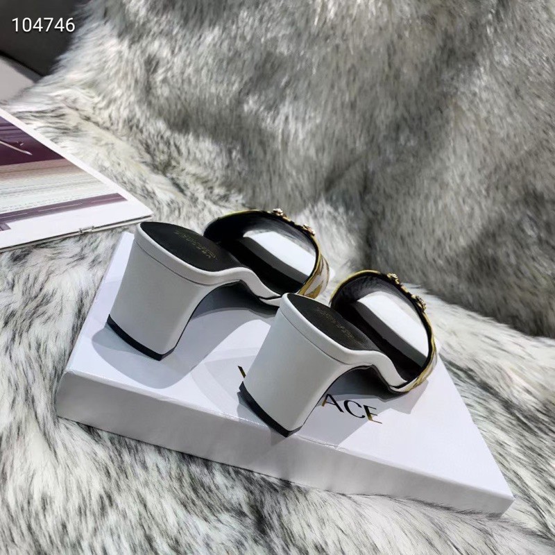 Guốc versace quai hoạ tiết gót dẹt fullbox