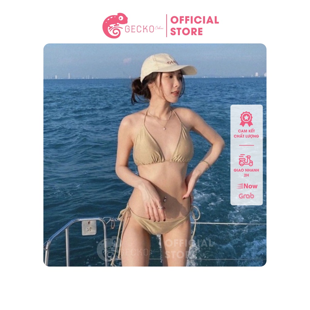 Bikini Đồ Bơi 2 Mảnh Tam Giác Màu Nude GK0278 (Ảnh Thật)