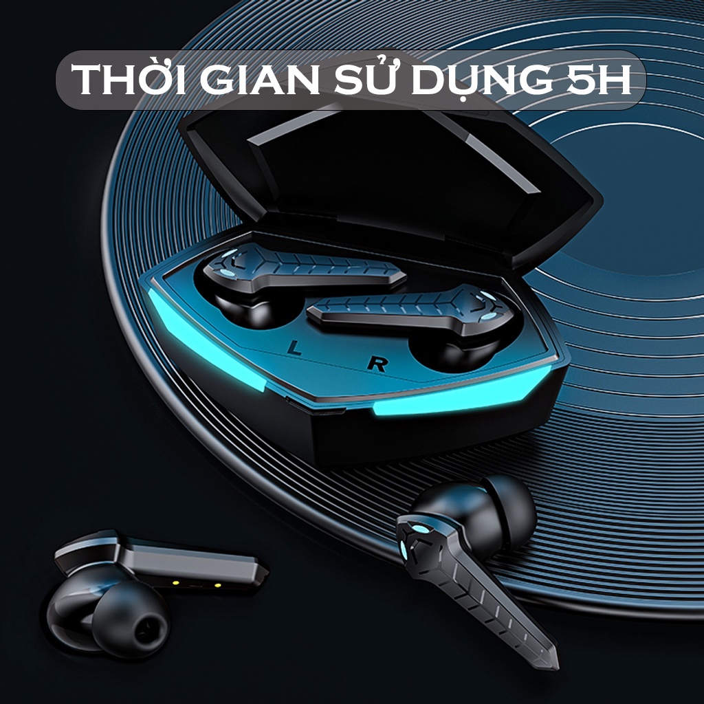 Tai Nghe Gaming Bluetooth 5.2 Tws - Có Mic, Độ Trễ Thấp, Pin Trâu - Chính Hãng HD DESIGN