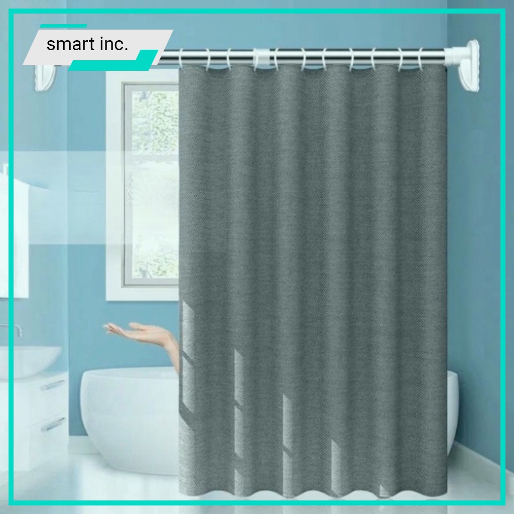 Sào Phơi Giá Treo Đồ Quần Áo Gắn Tường Inox Thanh Treo Rèm Cửa Sổ Không Cần Khoan