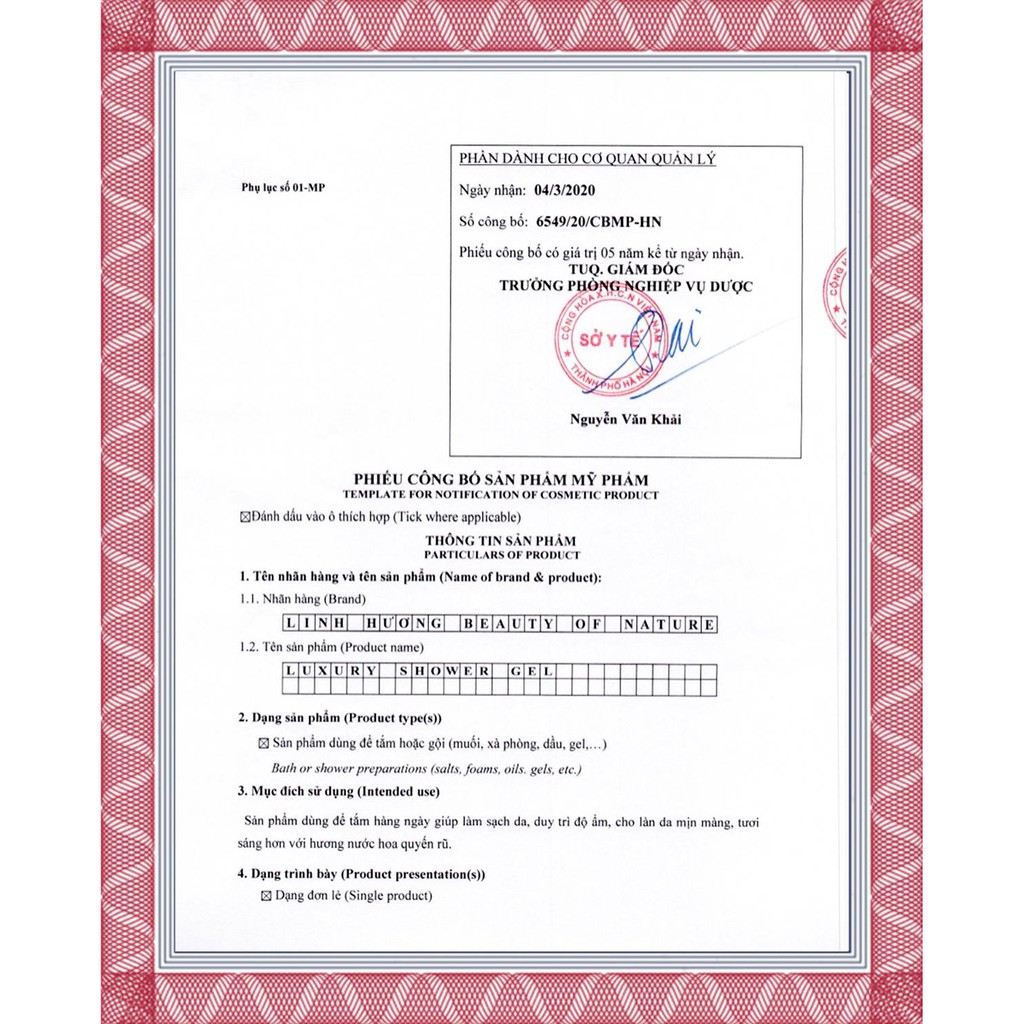 Sữa Tắm Dưỡng Trắng Mềm Mịn Da Hương Hoa Hồng Linh Hương Luxury Shower Gel 260ml