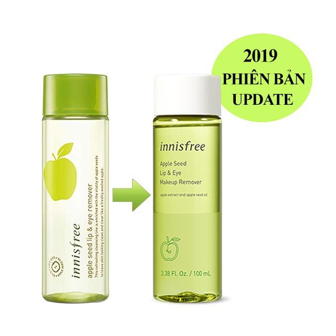 Tẩy Trang Mắt Môi táo Innisfree Apple Juicy Lip &amp; Eye Remover