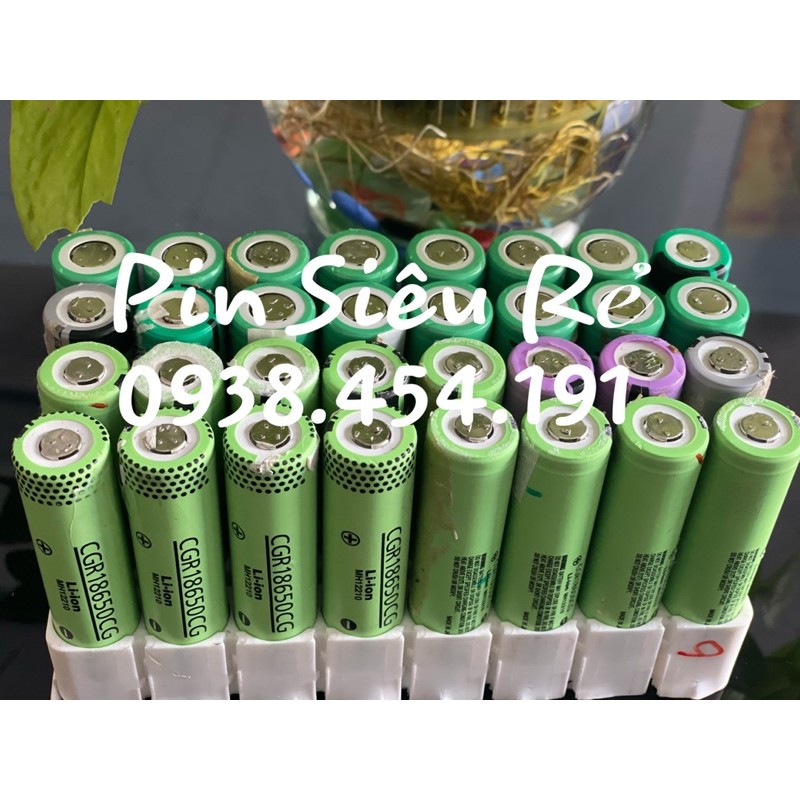 Pin Li-on 18650 Panasonic cũ đủ loại giá rẻ